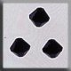 13060 Crystal Treasures-Rondele 4mm Jet (Qty. 3) MAIN